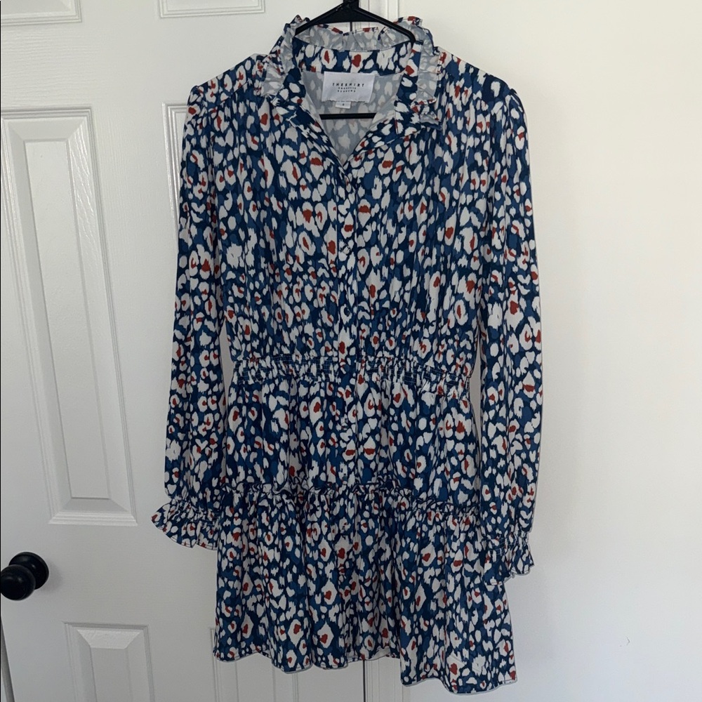 The Shirt by Rochelle Behrens - Blue and Red Patterned Dress
